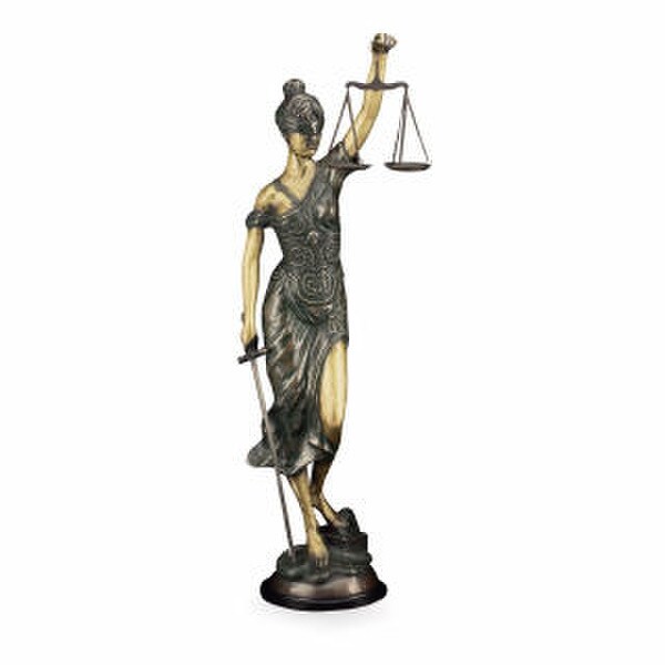 Goddess Blind Lady Justice Bronze Large Scale Statue Lawyer Office